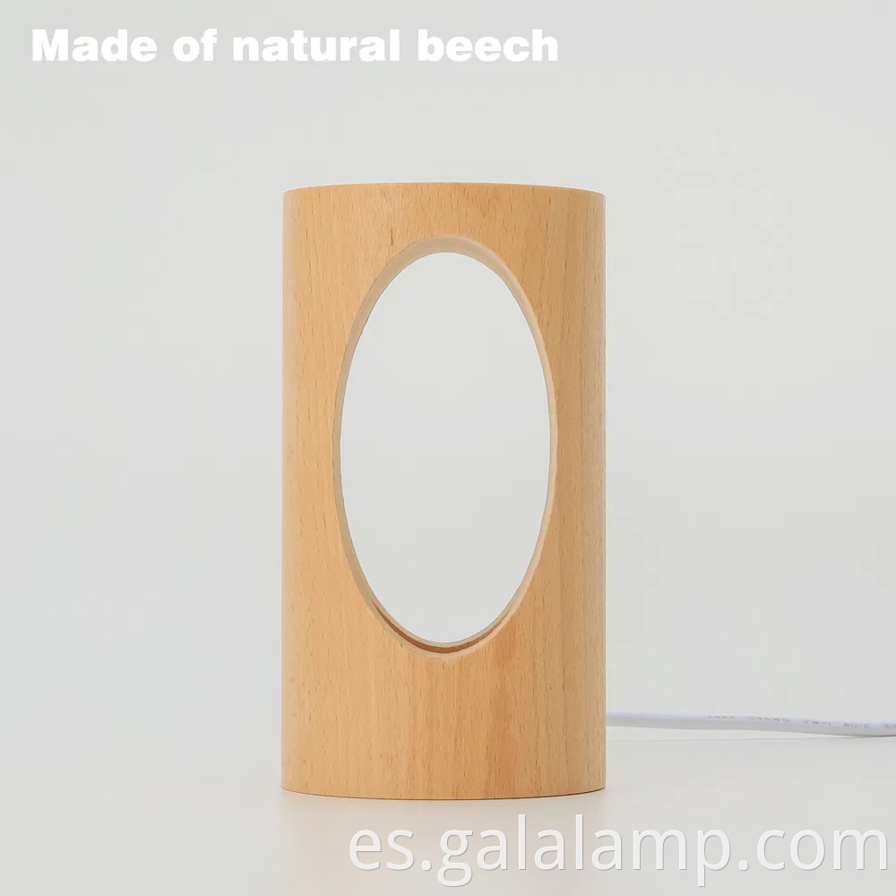 Elegante luz nocturna de madera maciza japonesa para decoración acogedora para el hogar